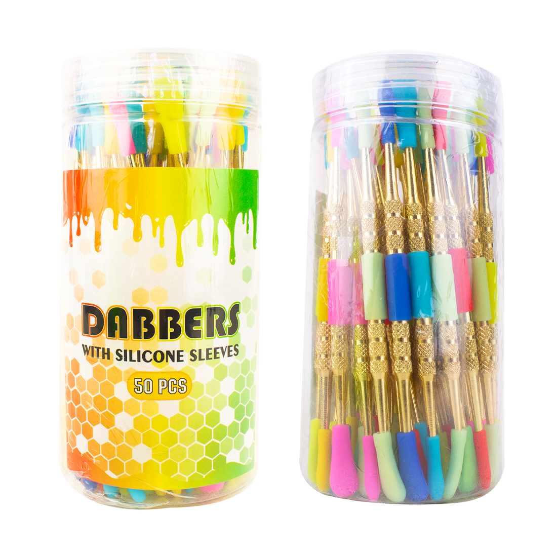 Dabbers - Dab tools with Silicon Sleeves | 50pc/Jar | JAR