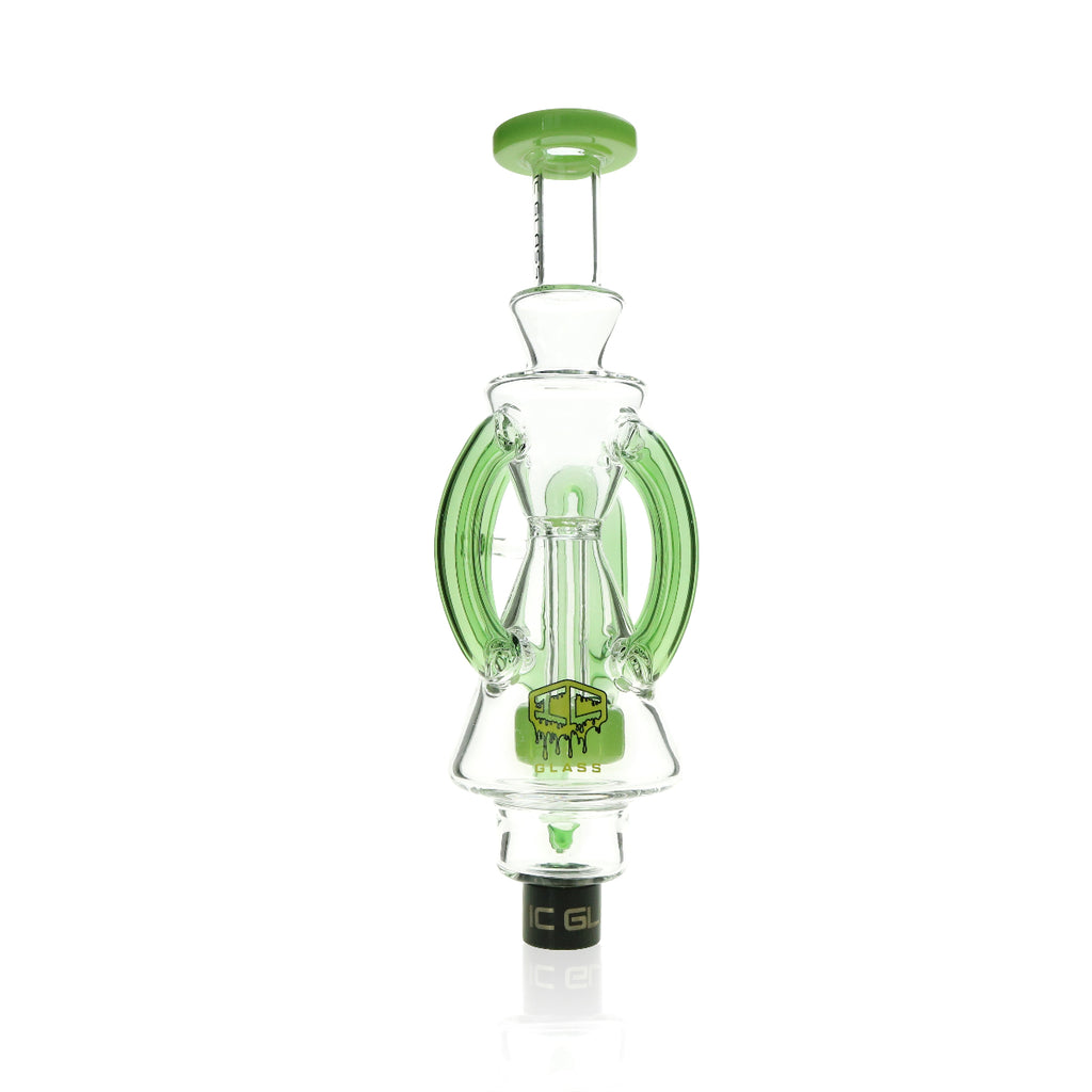 Green Glow-in-the-Dark Glass Rig by KLEAN