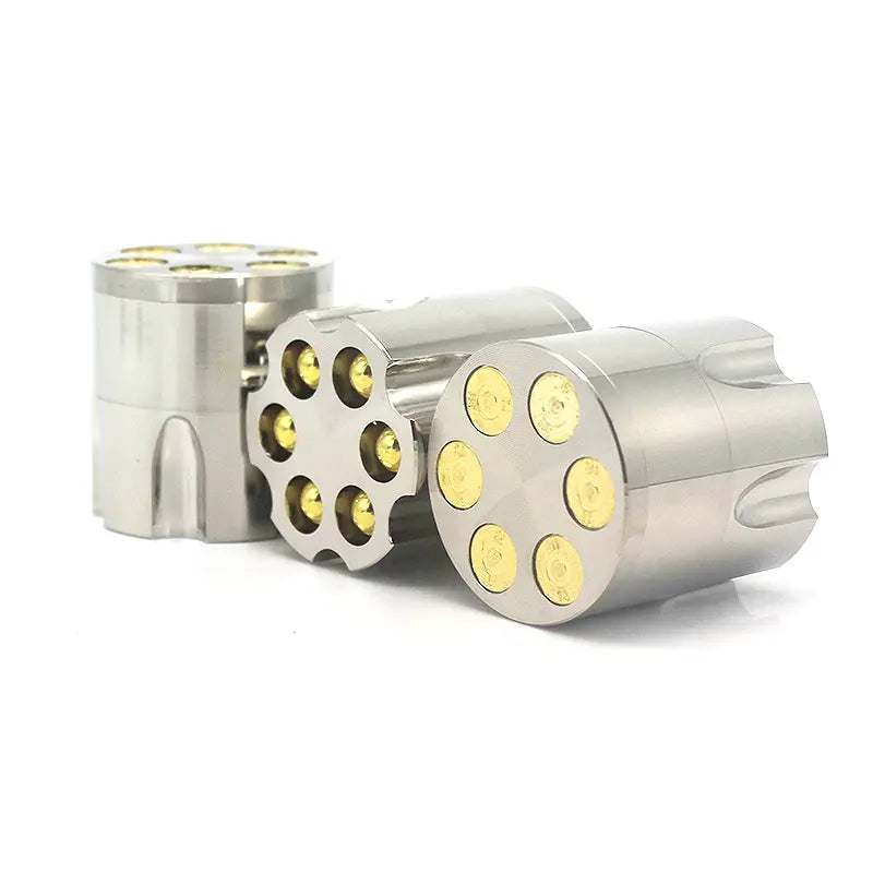 Revolver Bullet Drum Metal Grinder | Wholesale Smoking Gear CA