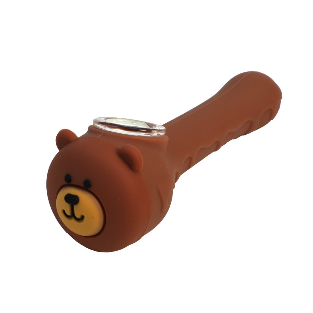 Silicone - Bear Hand Pipe | 5 Units / Pack | Pack Secondary image