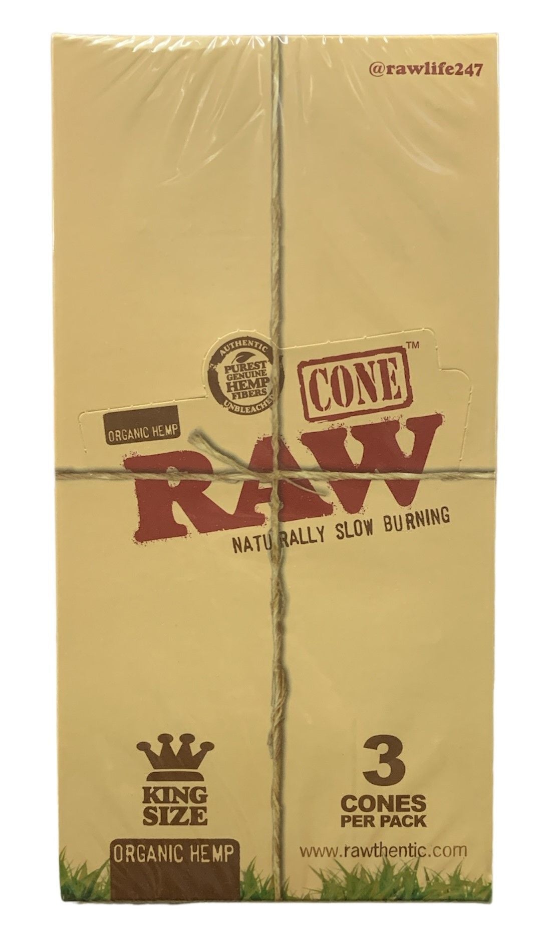 RAW ORGANIC KING SIZE Cones 3Cones/Pack | 32Packs/Box | BOX Main image