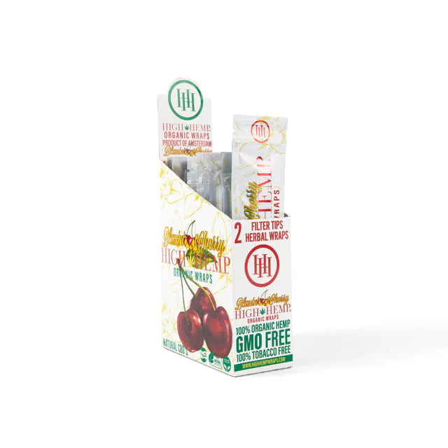 HIGH HEMP Wraps - Organic Wraps, Tobacco Free, Vegan, Non-GMO | 2 Wraps | 2 Filter Tips