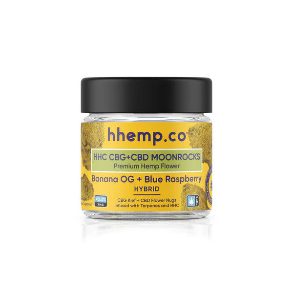 HHEMP HHC CBG+CBD Moonrocks Hemp Flower - 4G Jar | Premium Flower