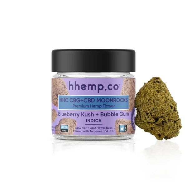 HHEMP HHC CBG+CBD Moonrocks Hemp Flower - 4G Jar | Premium Flower