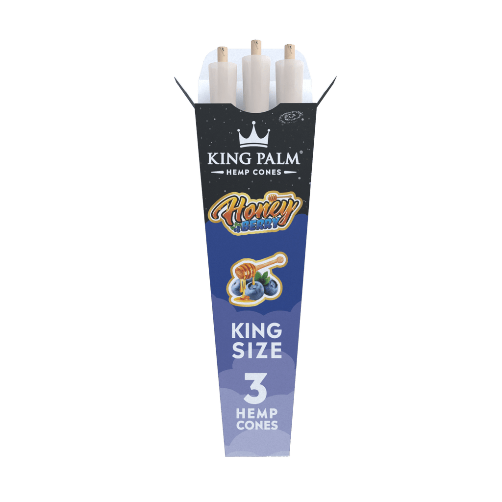 King Palm - Hemp Cones | KING Size  3-Hemp cones| 30Packs/Display | Squeeze & POP | WR10