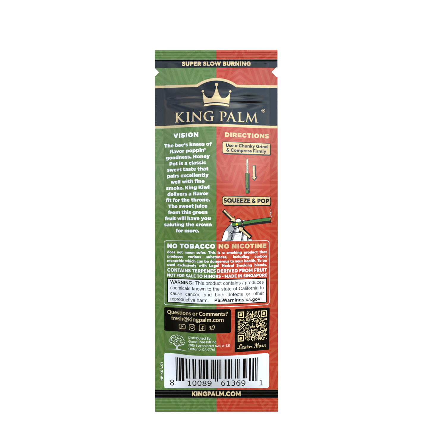 King Palm - Leaf Tubes |Dual Pack | Pack 2G Each | 20Pack/box | WR11