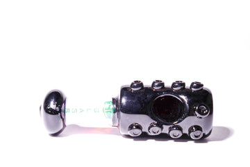 IC Glass - Black Slim Beads Hand pipe | ICHP164| Premium Wholesale Glass Pipe for Cannabis Retailers