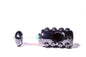 IC Glass - Black Slim Beads Hand pipe | ICHP164| Premium Wholesale Glass Pipe for Cannabis Retailers