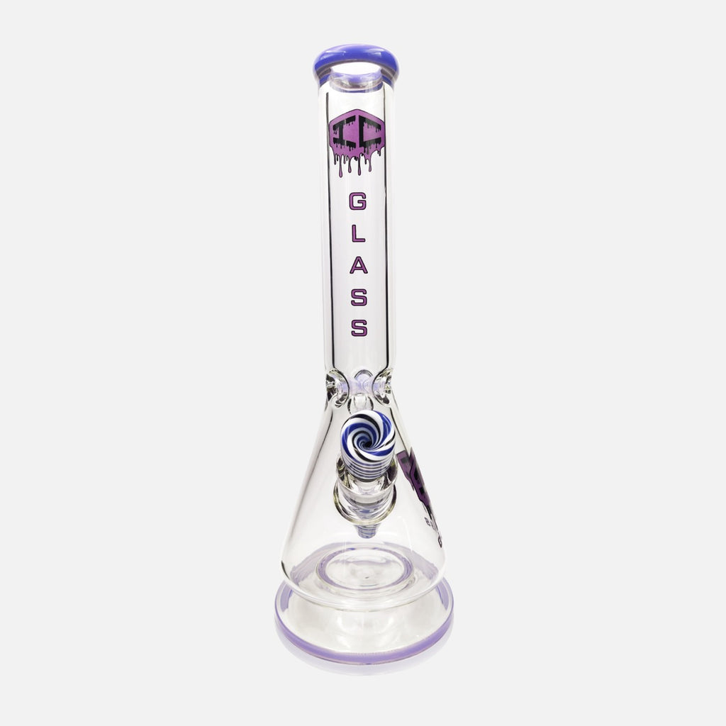 IC GLASS 15” Beaker – Premium Wig Wag Glass Water Pipe | ICBK50| Wholesale