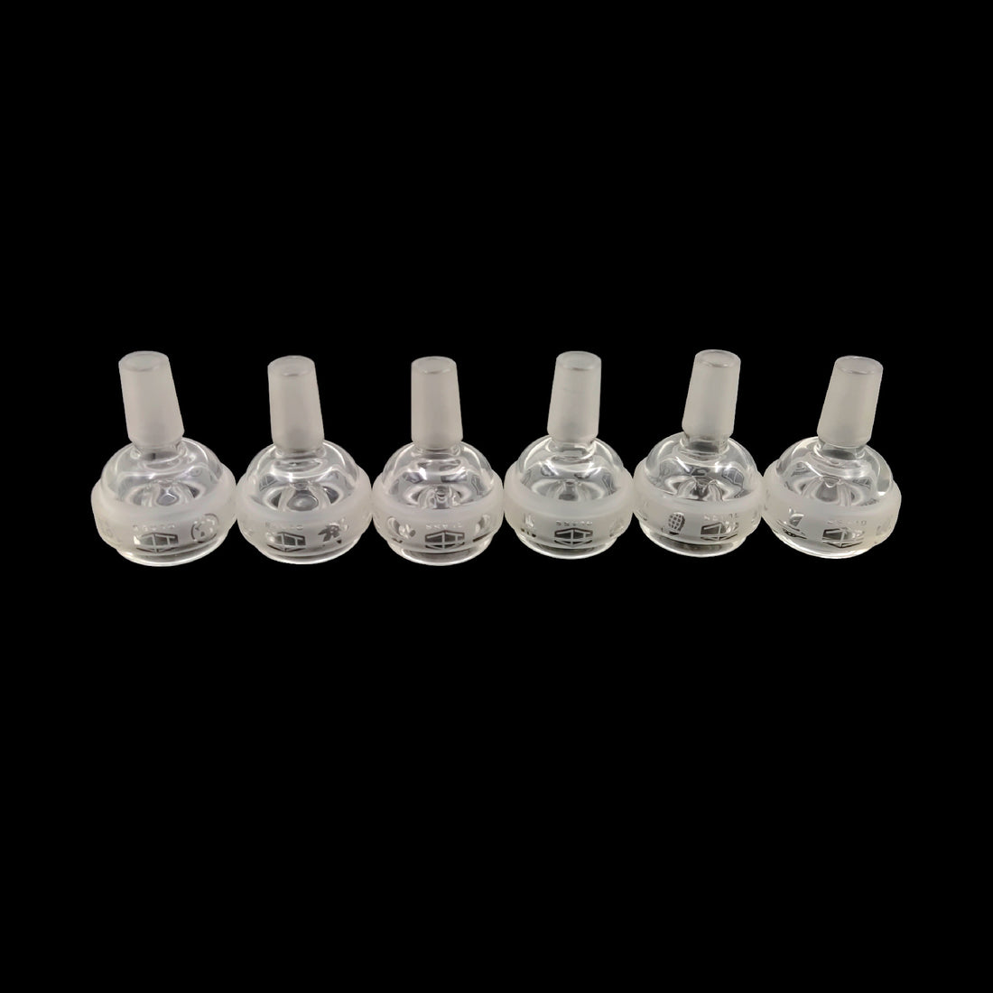 IC GLASS - 14MM Male Bowl Piece with Assorted Prints On The Top | Six Different Styles