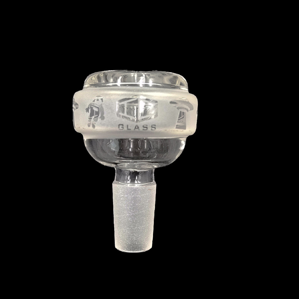 IC GLASS - 14MM Male Bowl Piece with Assorted Prints On The Top | Six Different Styles