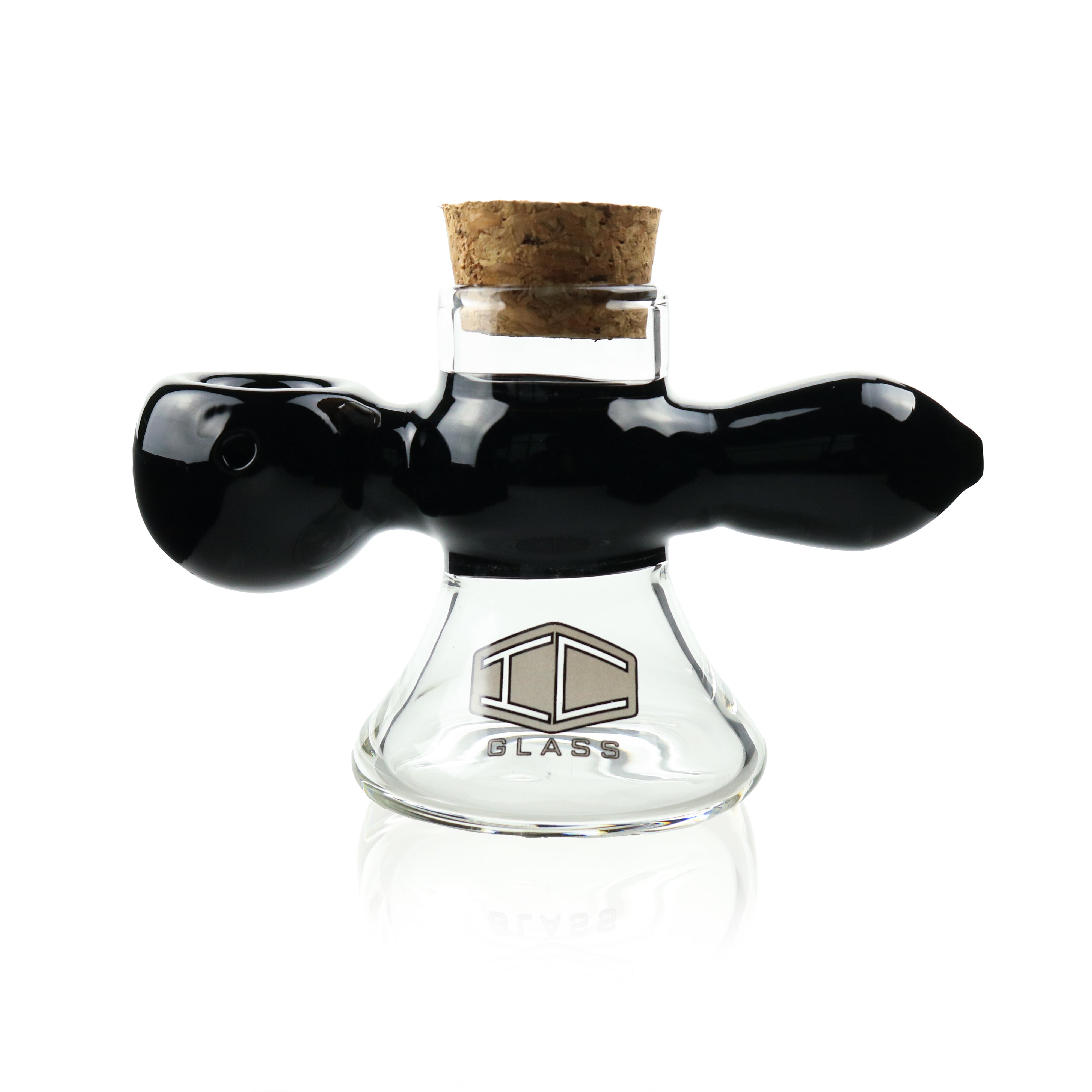 IC GLASS -Premium Design Hand Pipe with built in jar | ICHP2002 Secondary image