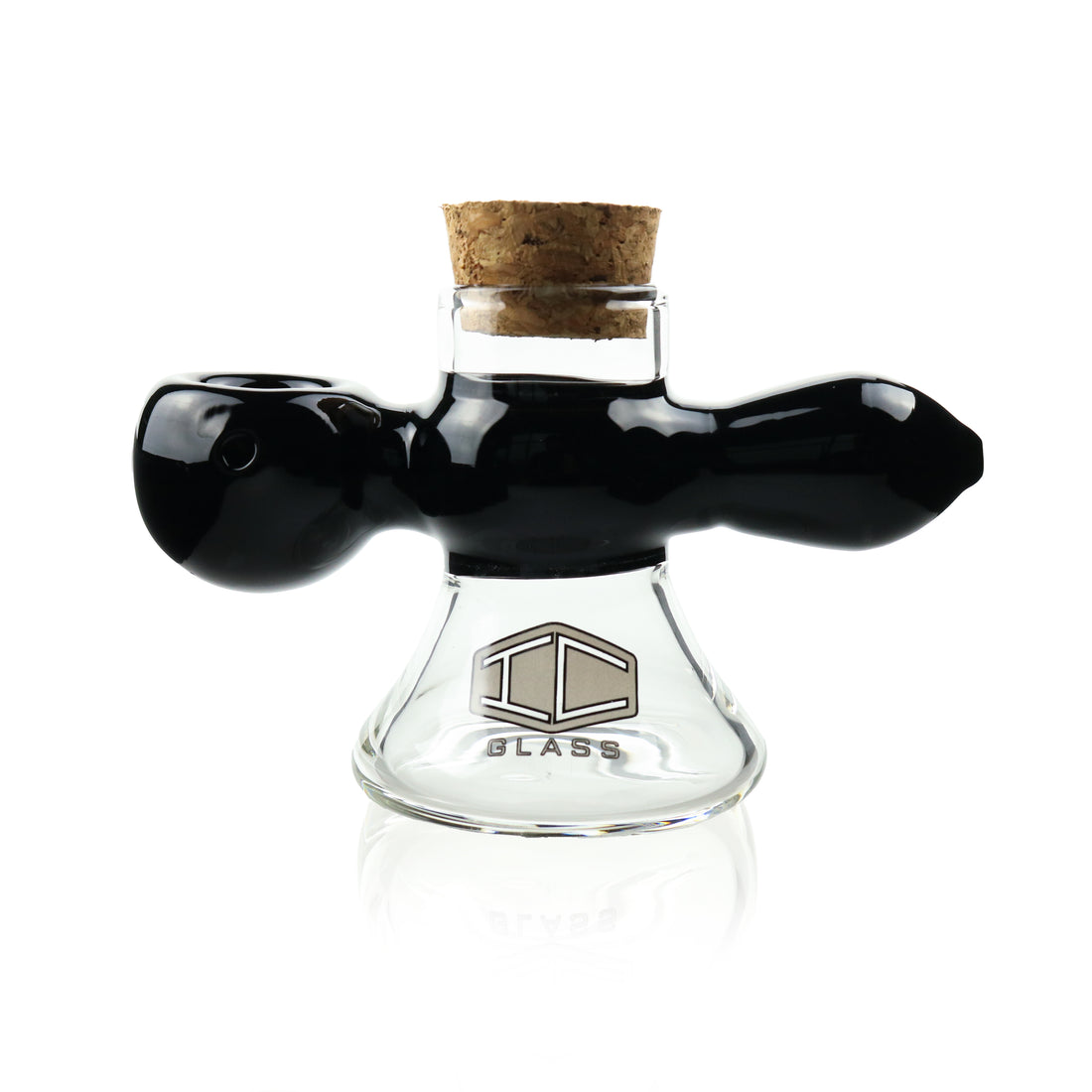 IC GLASS -Premium Design Hand Pipe with built in jar | ICHP2002