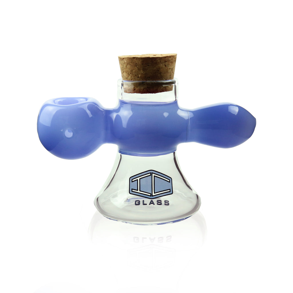 IC GLASS -Premium Design Hand Pipe with built in jar | ICHP2002