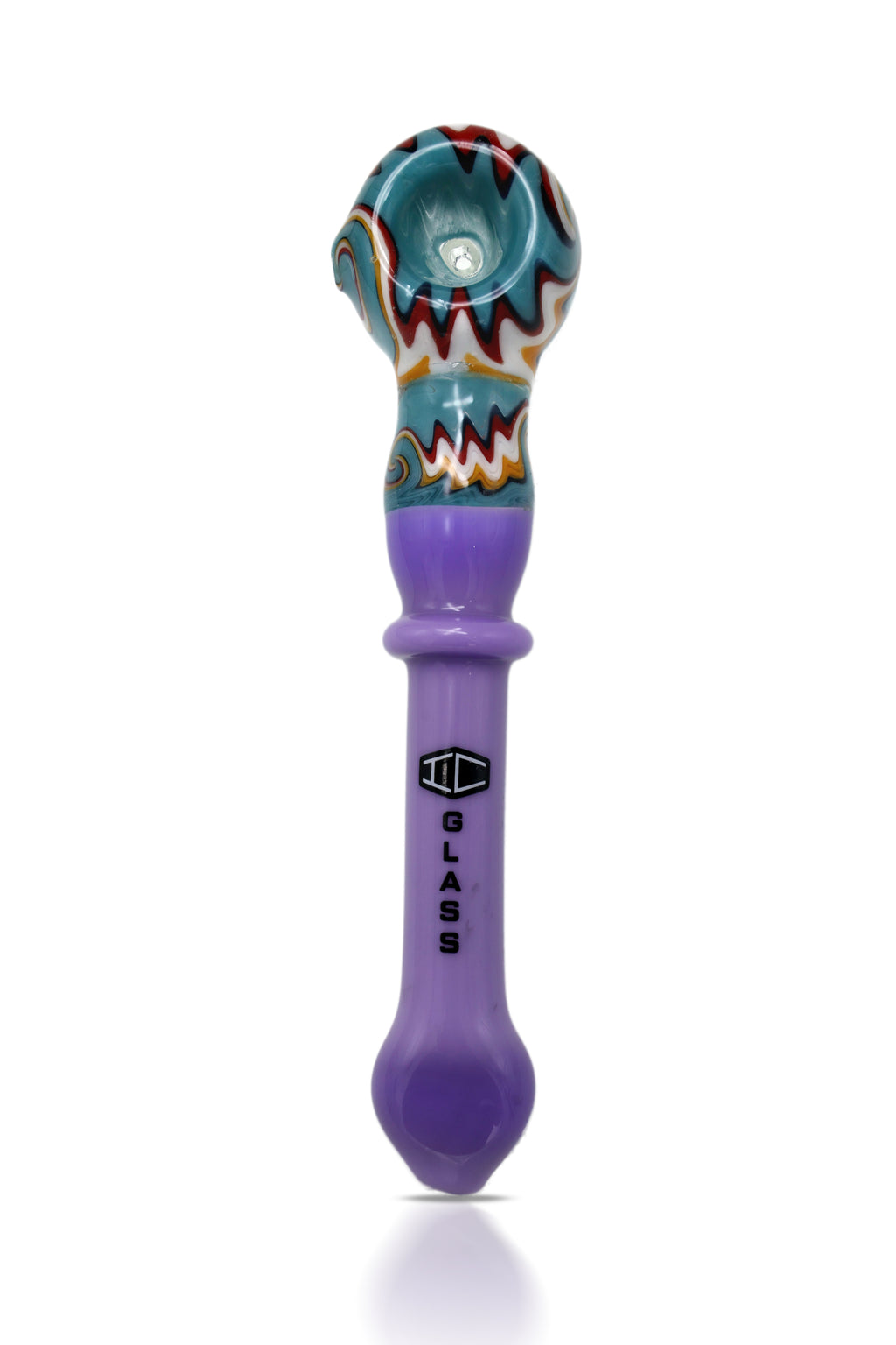 IC Glass Bubbler with Long Swirl Head – 3 Colors Available