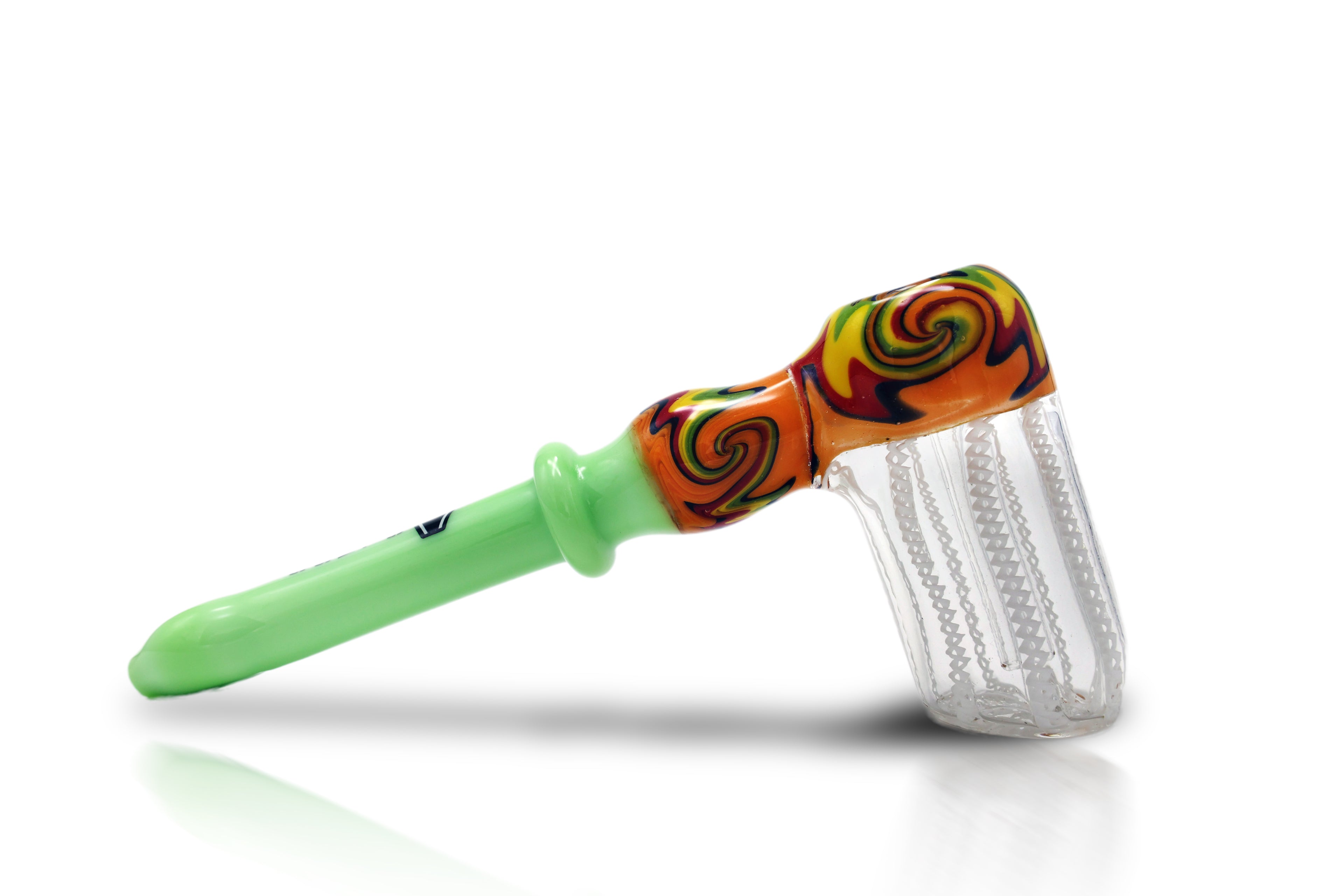 IC Glass Bubbler with Long Swirl Head – 3 Colors Available