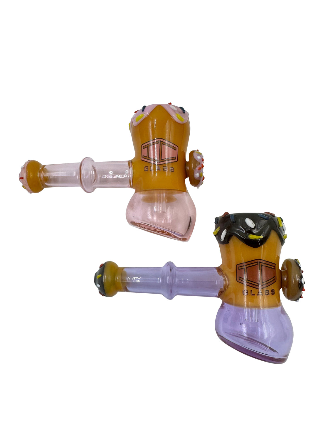 IC GLASS- Hammer Shaper Donut Hand pipe | 5"