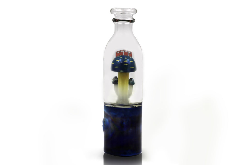 IC GLASS- Fumed Mushroom Functional Hand Pipe| 6 "