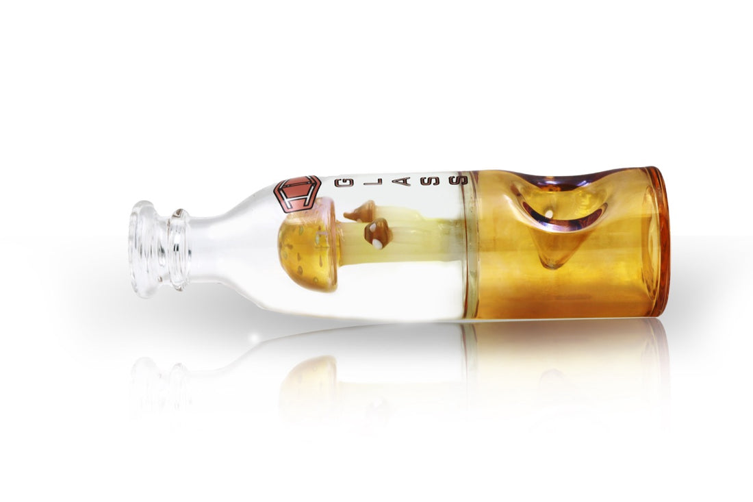 IC GLASS- Fumed Mushroom Functional Hand Pipe| 6 "
