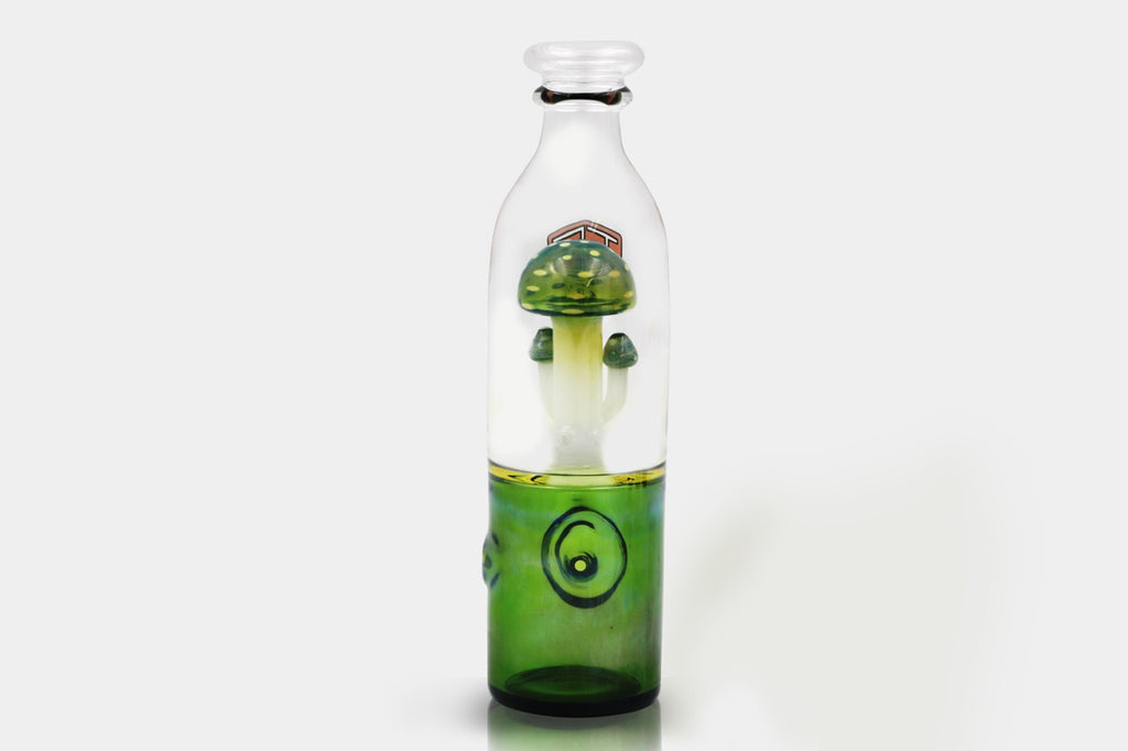 IC GLASS- Fumed Mushroom Functional Hand Pipe| 6 "