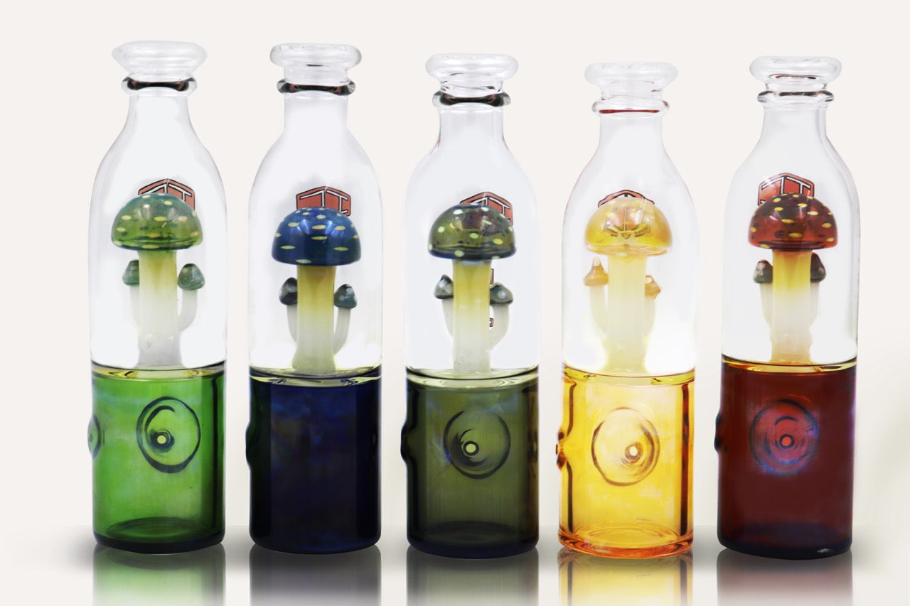 IC GLASS- Fumed Mushroom Functional Hand Pipe| 6 " Main image