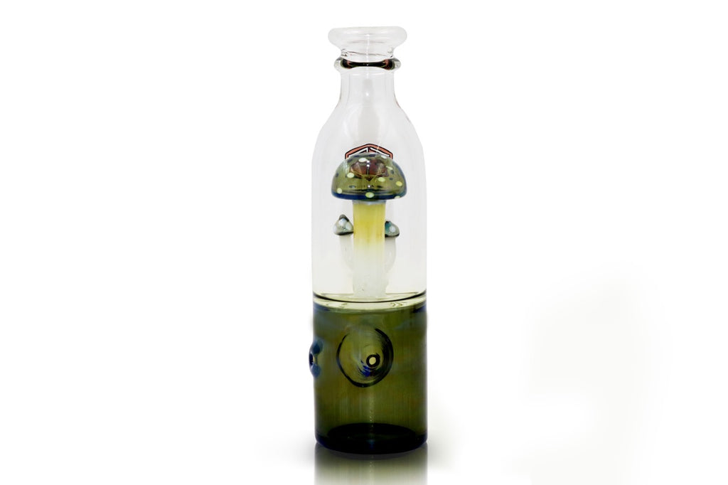 IC GLASS- Fumed Mushroom Functional Hand Pipe| 6 "