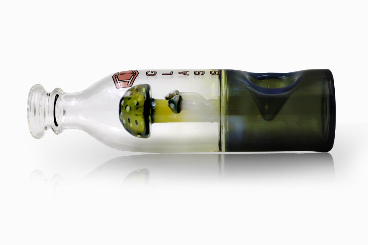 IC GLASS- Fumed Mushroom Functional Hand Pipe| 6 "