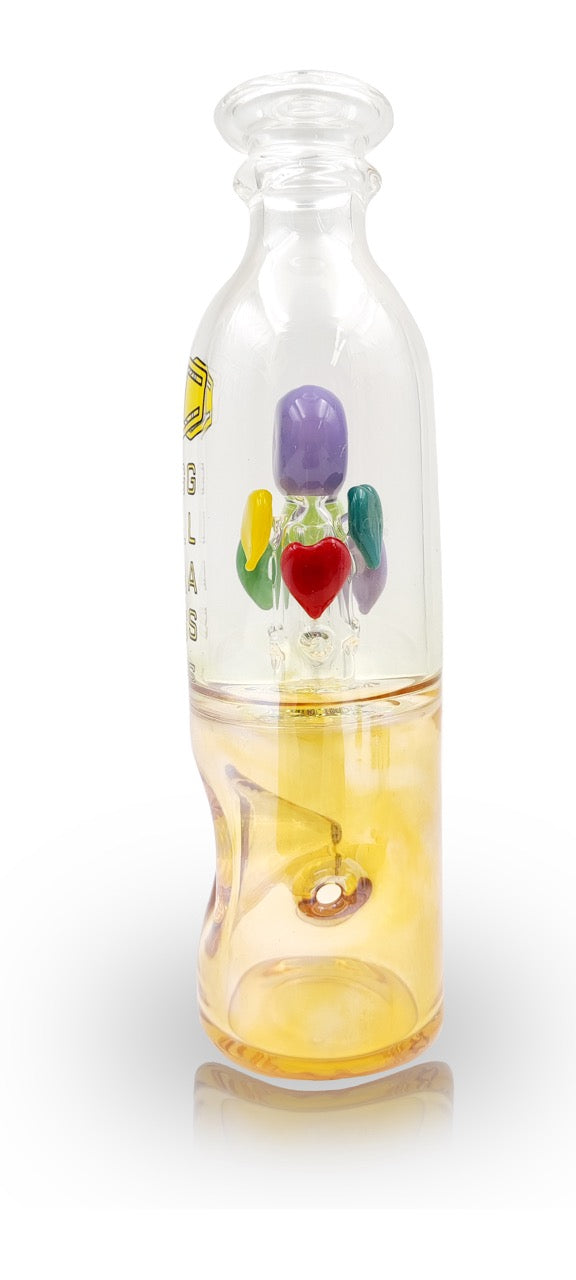 IC GLASS - Heart Shaped Functional Handpipe | 5.9 inch Tall | Assorted 5 Colors