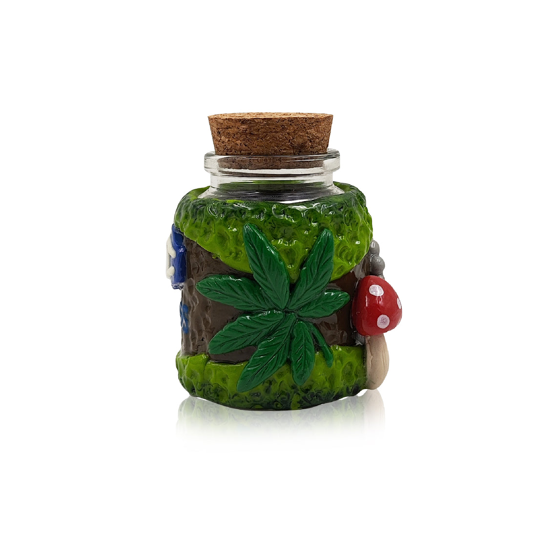 IC GLASS - 3D Crafted mushroom & bug Jar| ICJ68