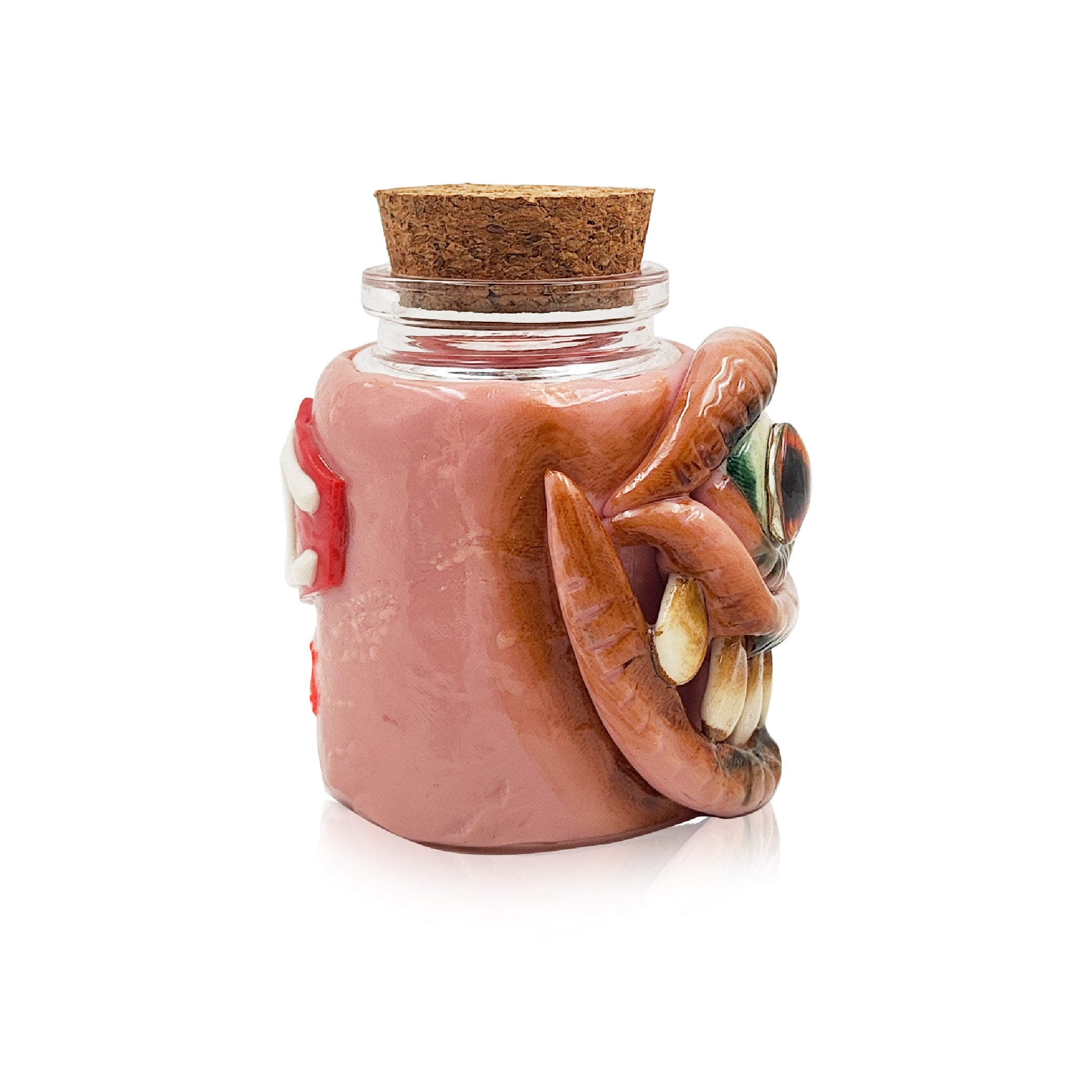 IC GLASS - Glass Jar with 3D One-Eyed Monster & IC Logo | ICJ74