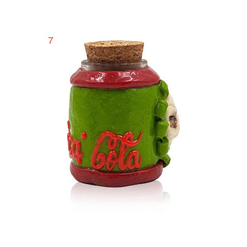 IC GLASS - jar with 3D crafted  Skull  and IC Logo comes  with cork cap| ICJ76