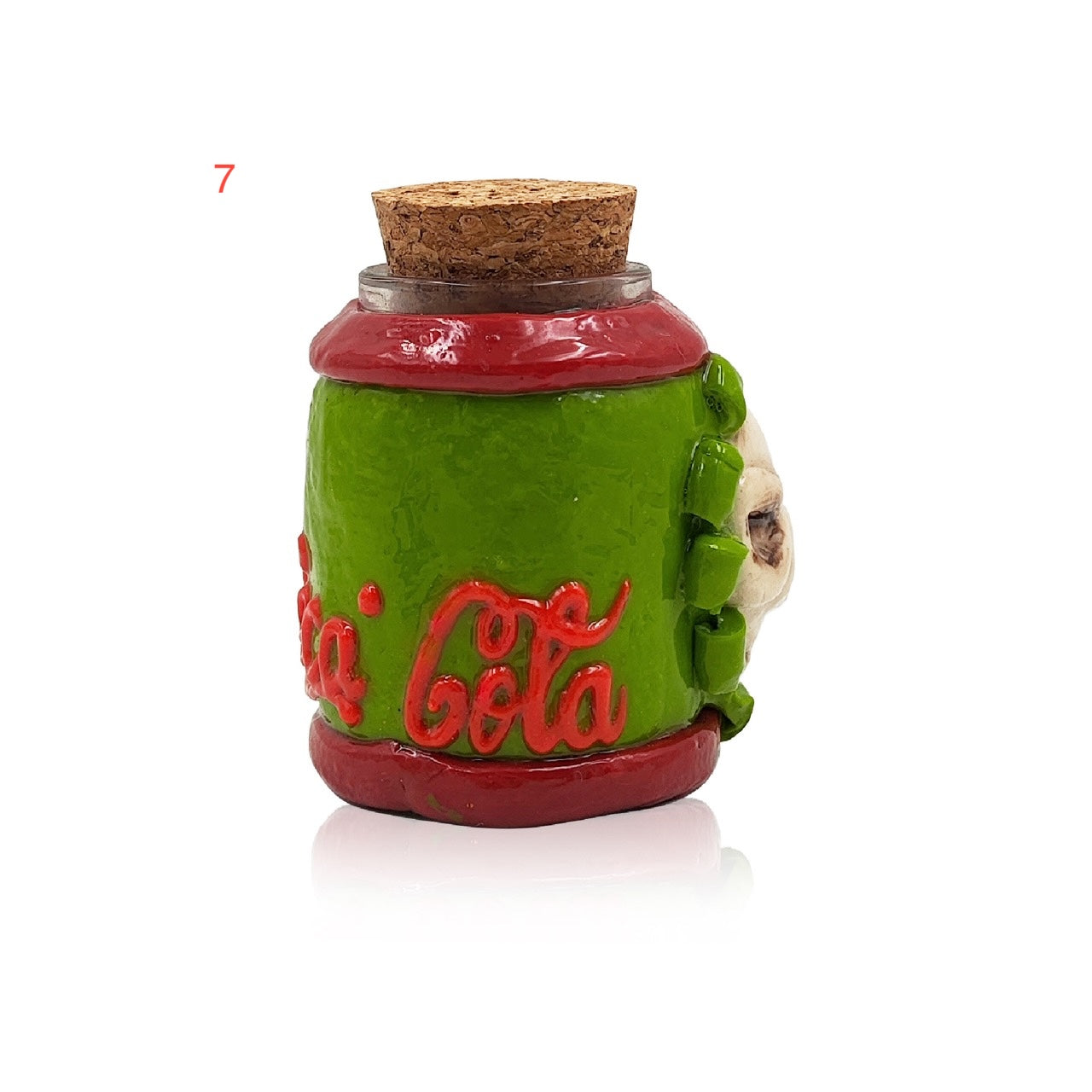 IC GLASS - jar with 3D crafted  Skull  and IC Logo comes  with cork cap| ICJ76