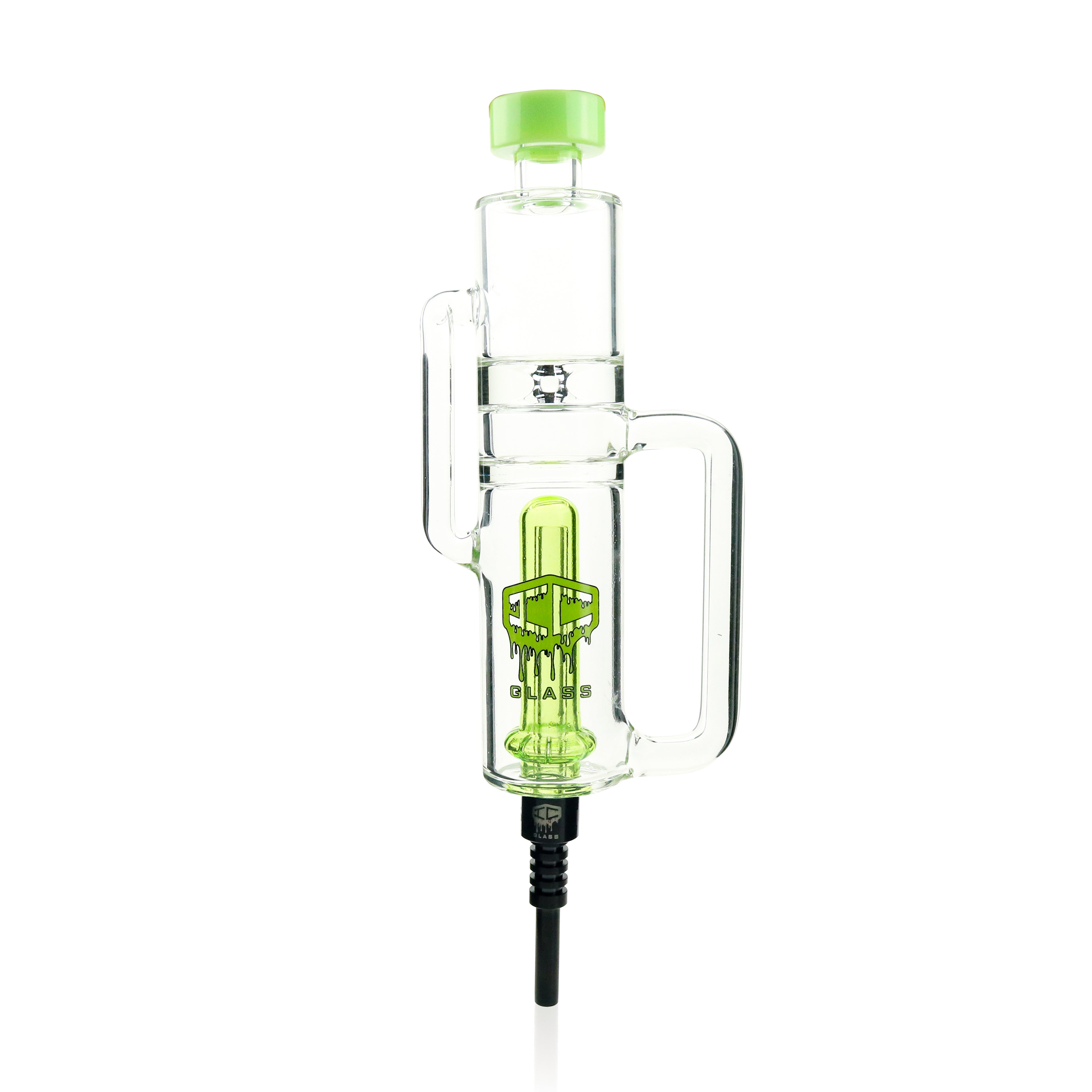IC Glass - Recycler Nectar Collector with capsule perc | Includes Titanium tip