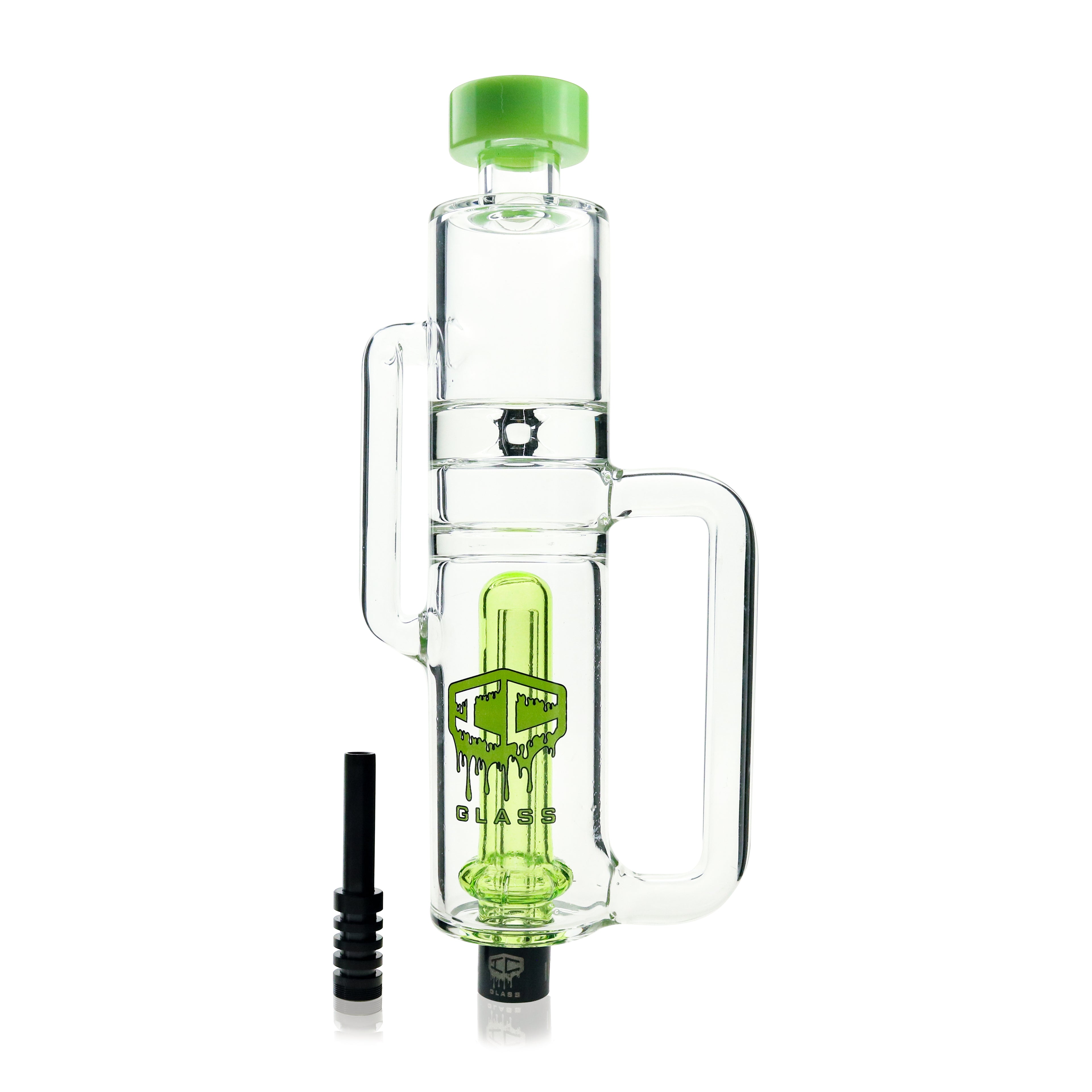 IC Glass - Recycler Nectar Collector with capsule perc | Includes Titanium tip