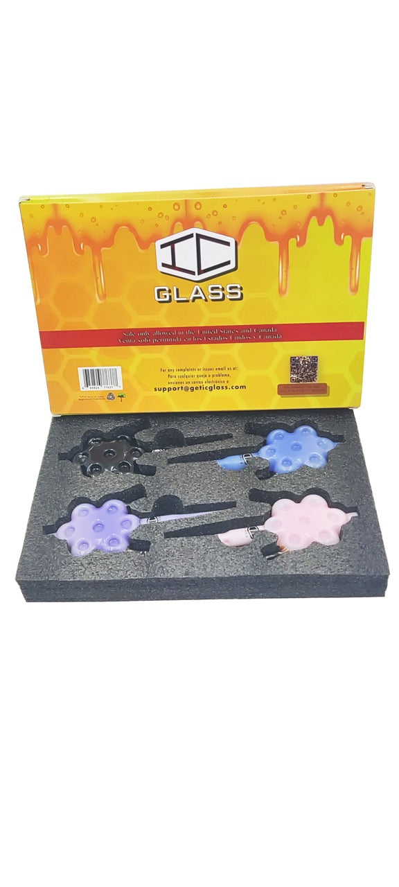 IC Glass - Drippy Nectar Straw | 4ct Box for Smooth Dabs