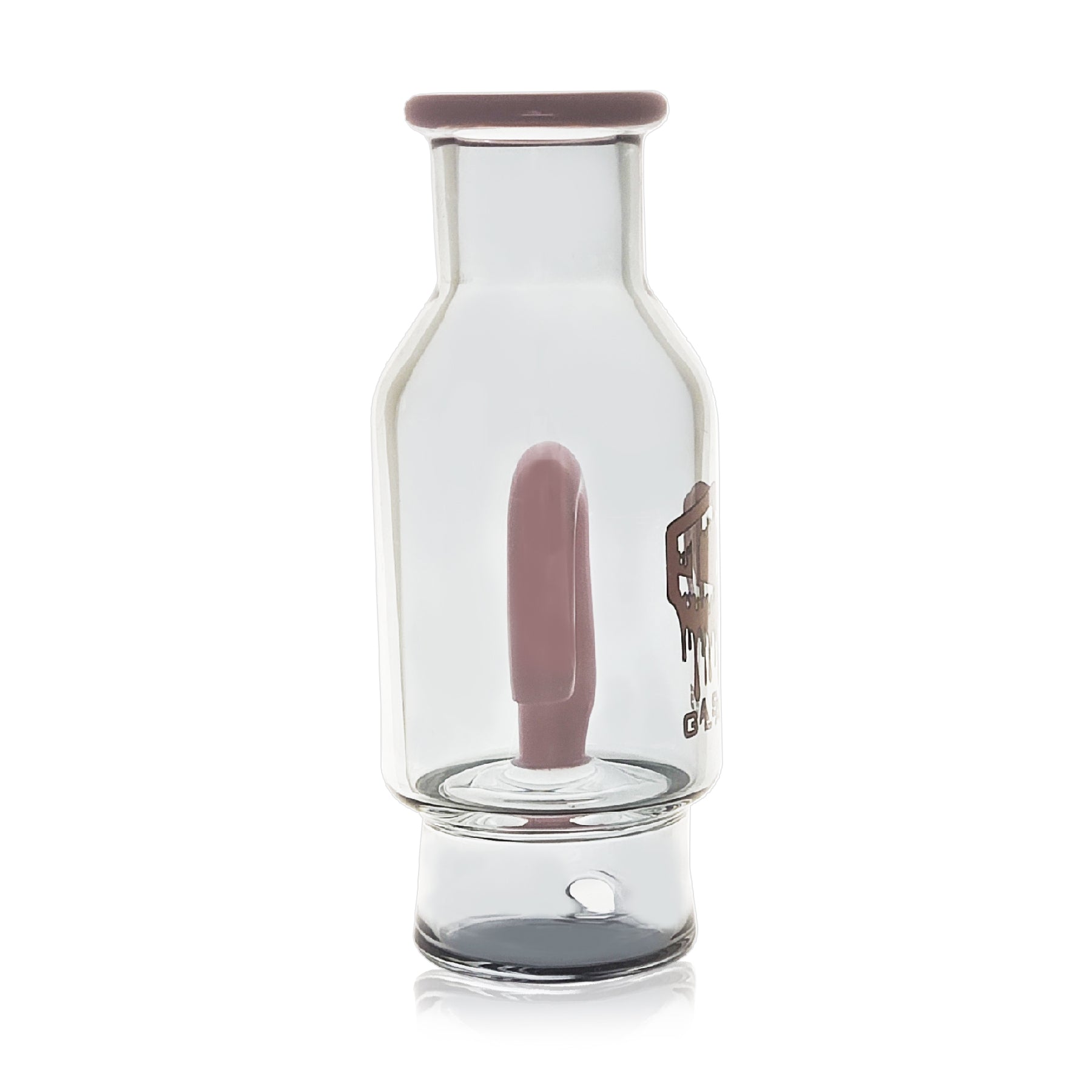 IC GLASS - Puffco Attachment bottle design with hook perc and Matching Carb Caps | ICPU128