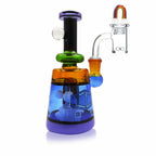 IC Glass- Rainbow Dab Kit | Recycler With Rainbow Carb Cap and Terp ball