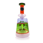 IC Glass- Rainbow Dab Kit | Recycler With Rainbow Carb Cap and Terp ball