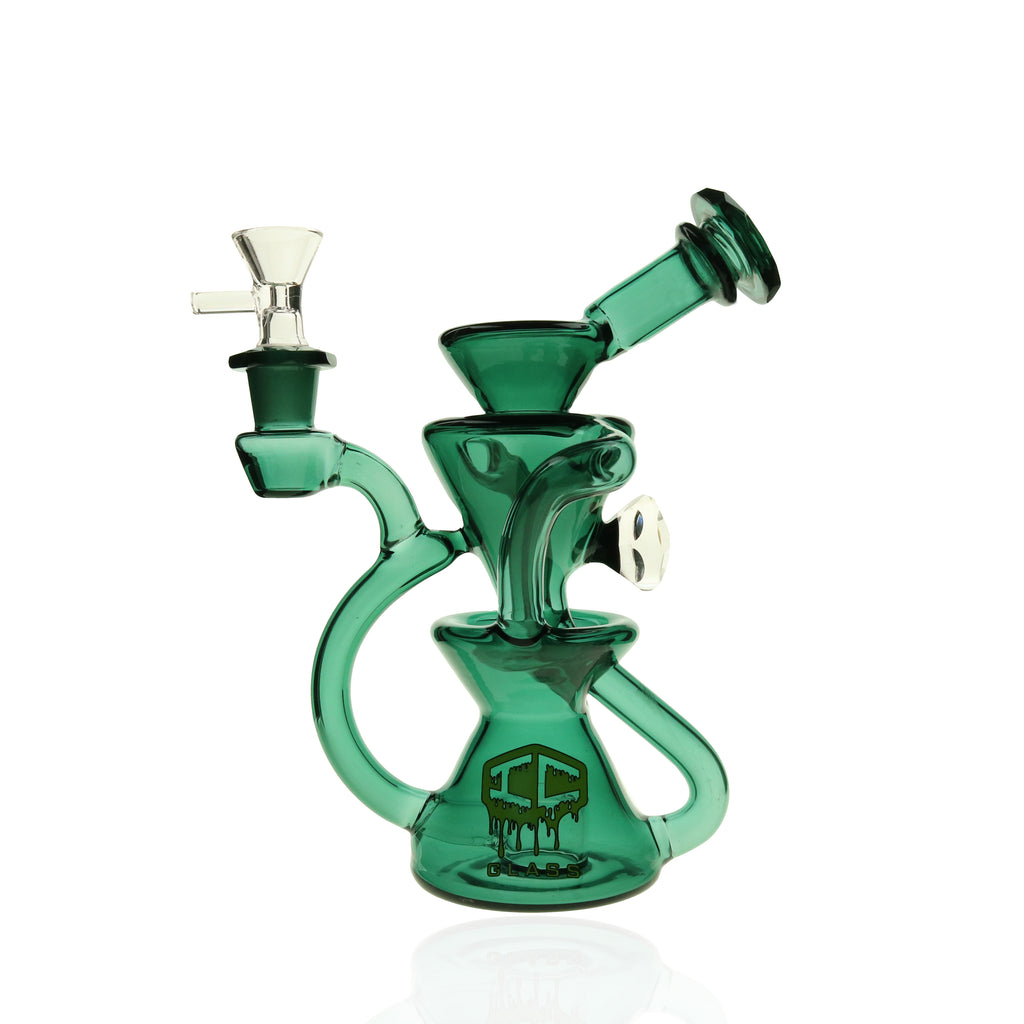IC GLASS Recycler with Dichroic Diamond water pipe for smooth, stylish smoking experience – wholesale premium glass in California.
