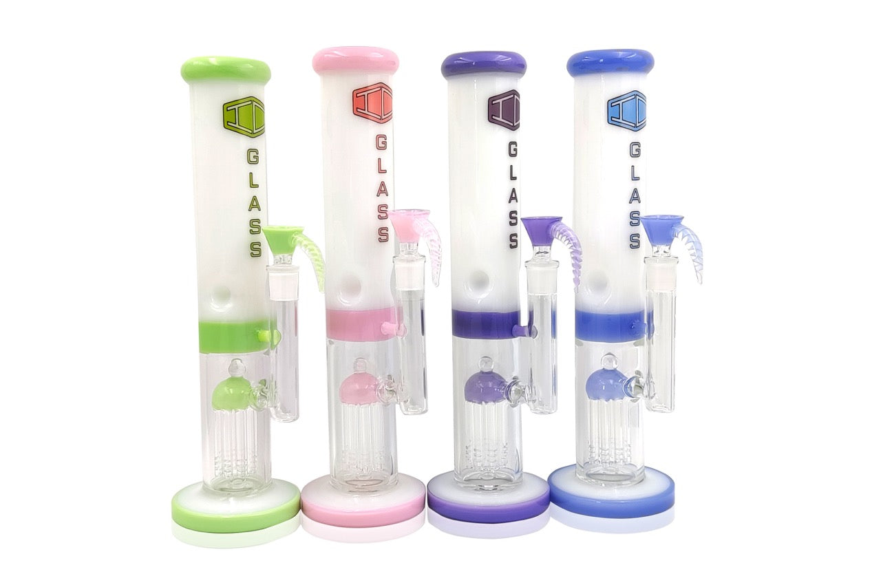 IC Glass-Dual Tone | Opal and perk straight shooter with Designer Bowl piece | 13"
