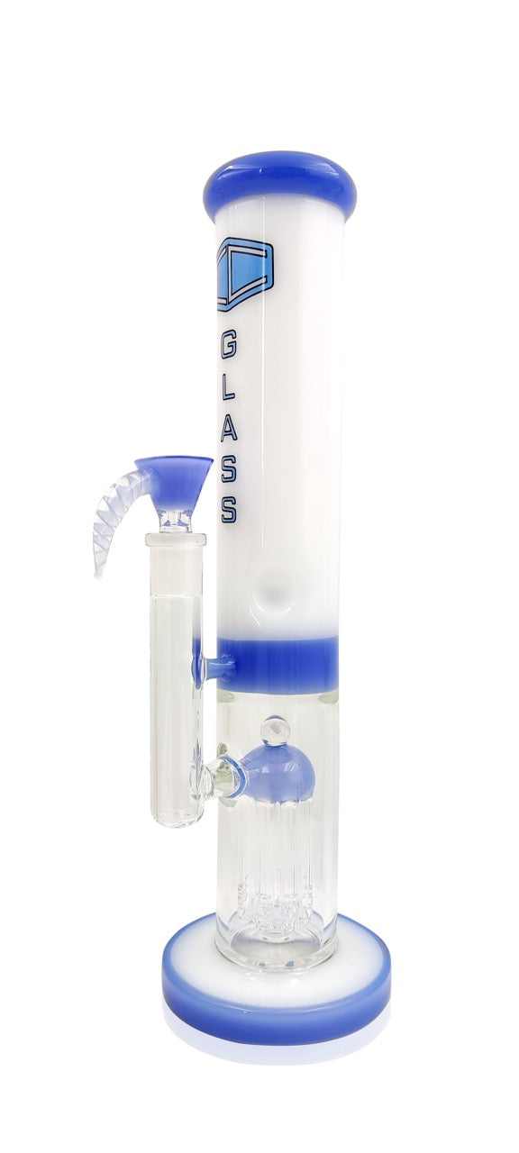 IC Glass-Dual Tone | Opal and perk straight shooter with Designer Bowl piece | 13" Secondary image