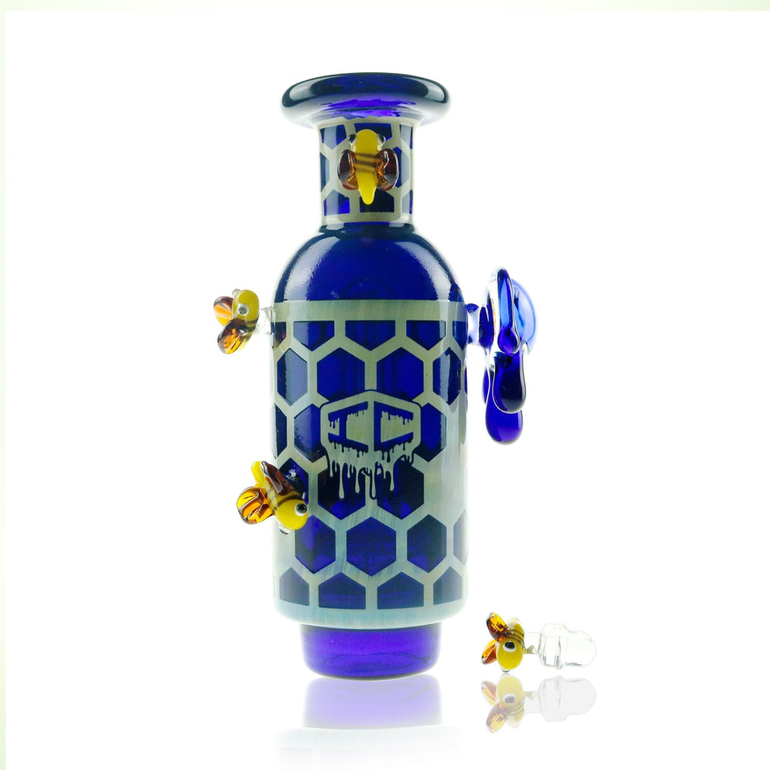 IC Glass Honeycomb Carta Attachment |  Fumed Honeycomb patter with Honeybees