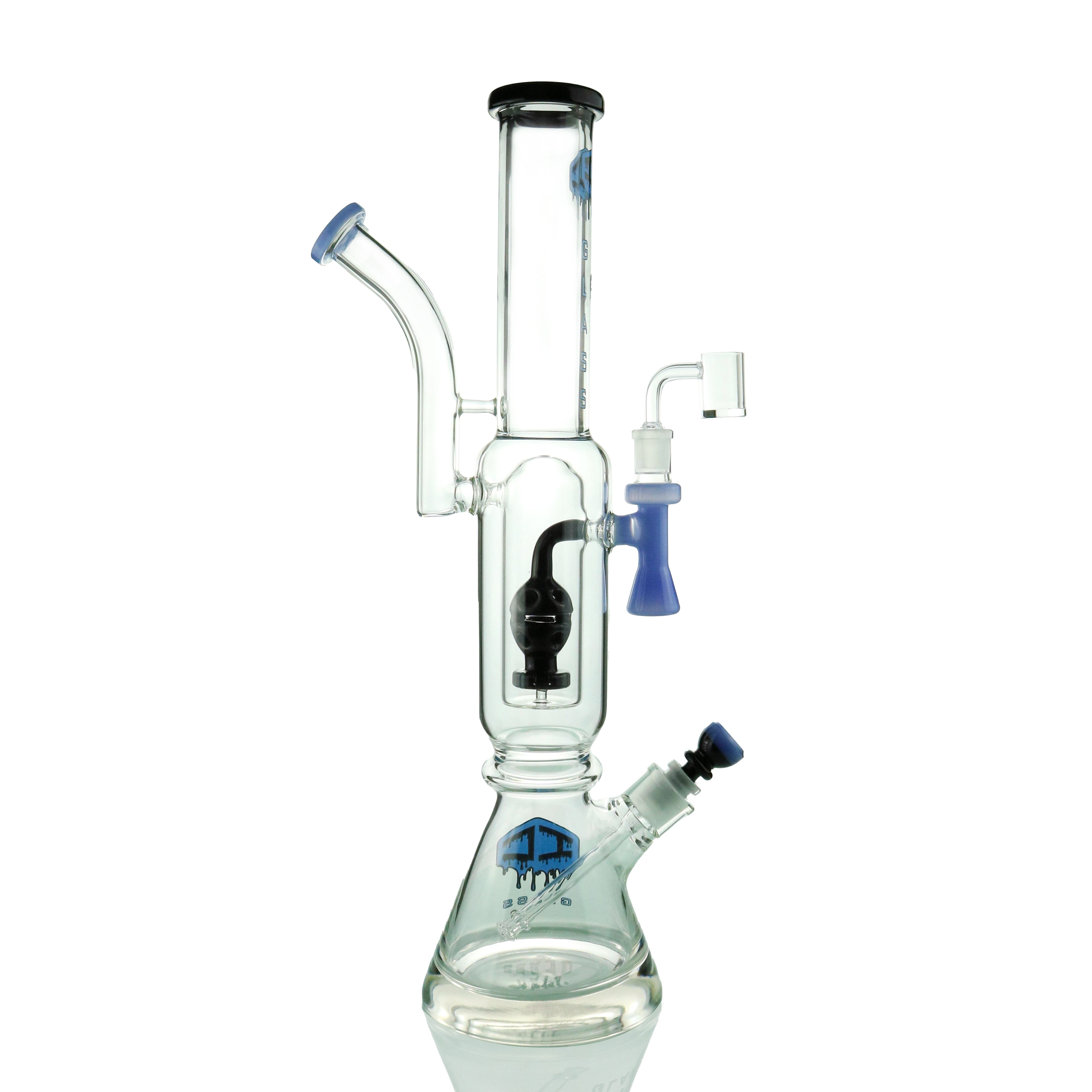 IC GLASS - 2 IN 1  Version-3 Fab Egg Perc Waterpipe With Banger & Bowl Piece | 20 Inch Tall |