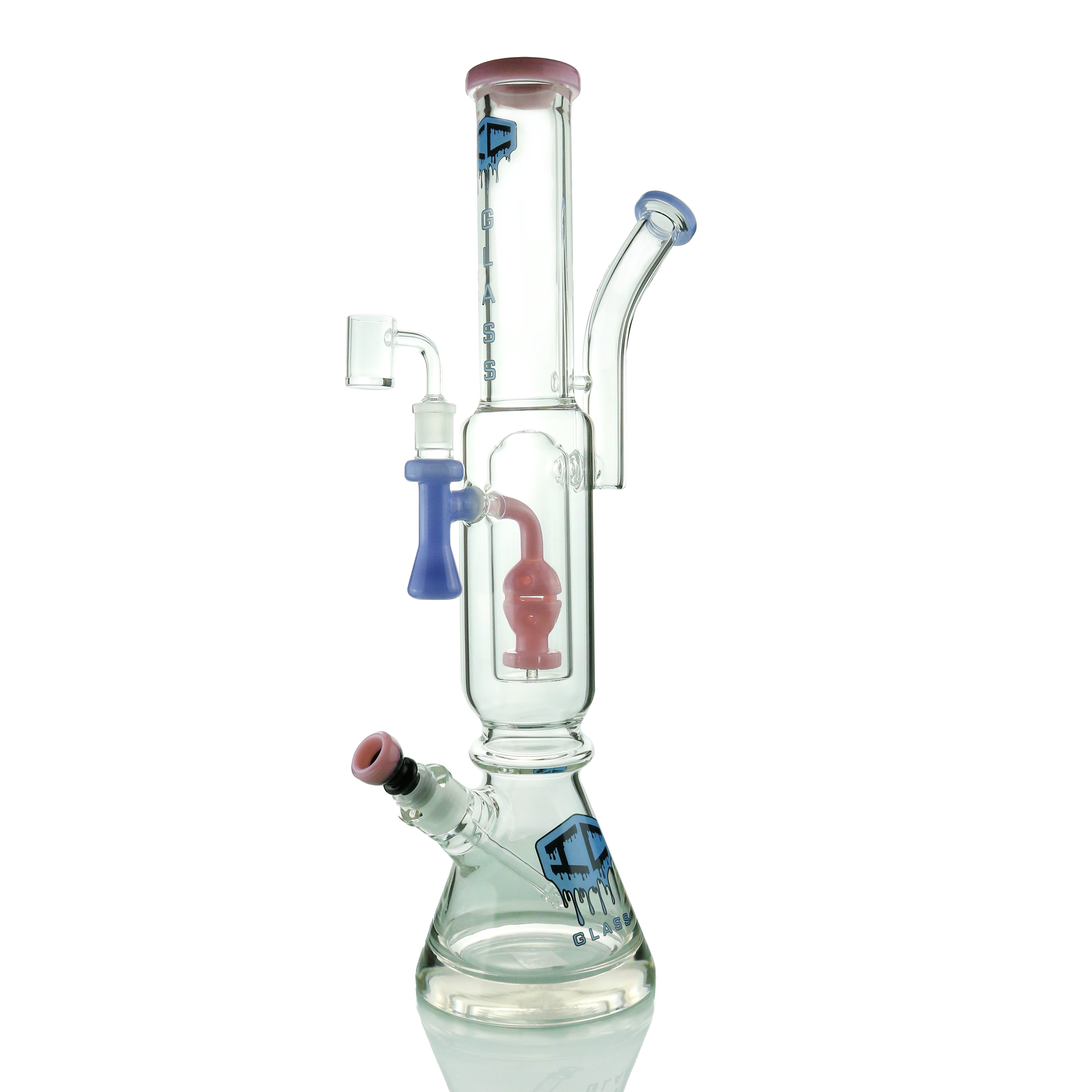 IC GLASS - 2 IN 1  Version-3 Fab Egg Perc Waterpipe With Banger & Bowl Piece | 20 Inch Tall |