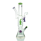 IC GLASS - 2 IN 1  Version-3 Fab Egg Perc Waterpipe With Banger & Bowl Piece | 20 Inch Tall |
