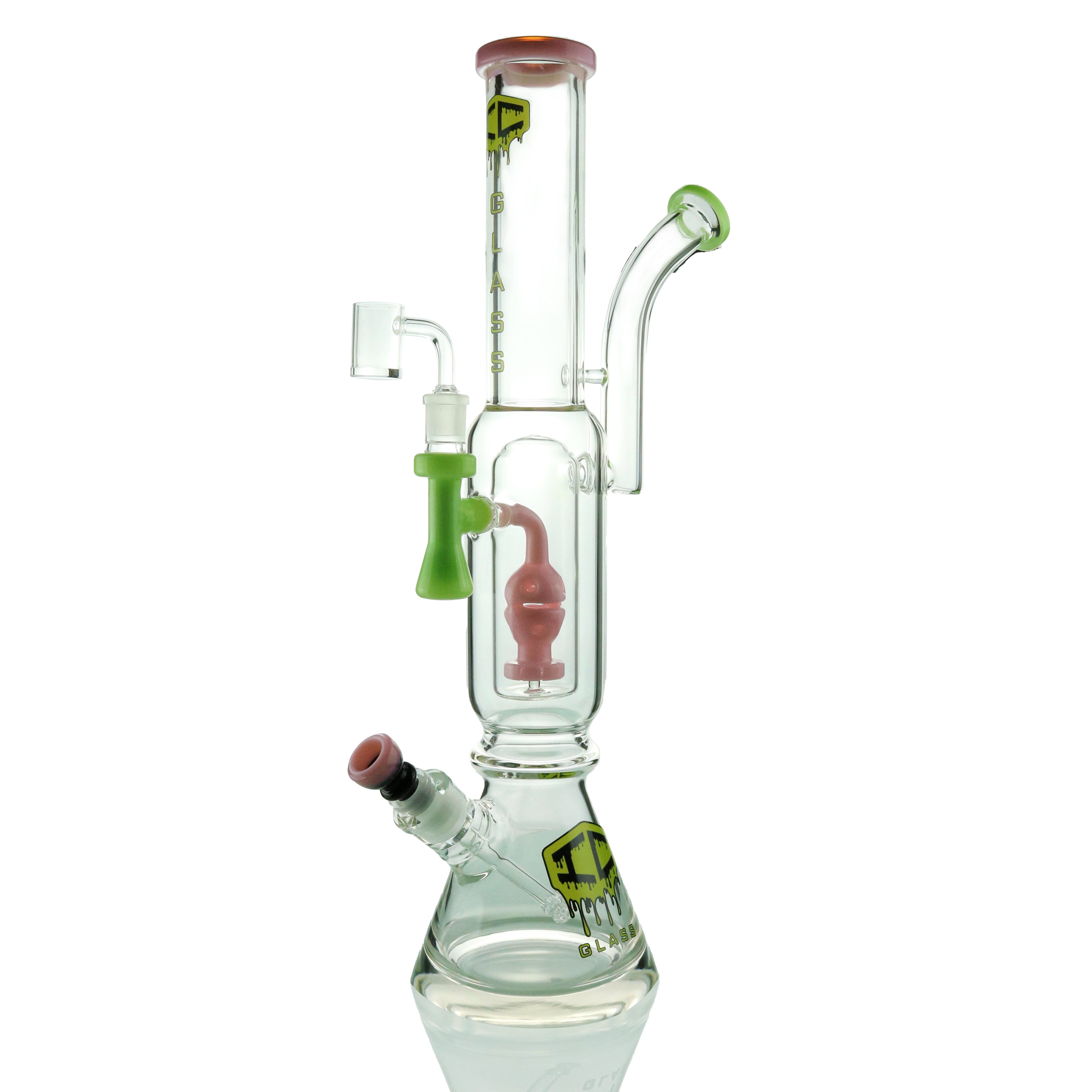 IC GLASS - 2 IN 1  Version-3 Fab Egg Perc Waterpipe With Banger & Bowl Piece | 20 Inch Tall | Secondary image