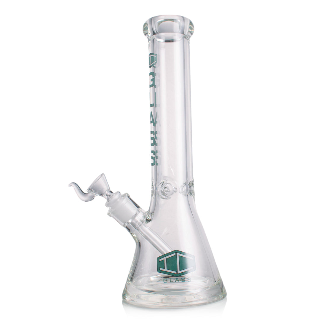 IC GLASS 14 inch beaker bong with 9MM thick glass and heavy base