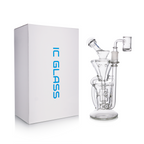 IC GLASS Dual Chamber Recycler with Fab Egg Function 10-inch with box