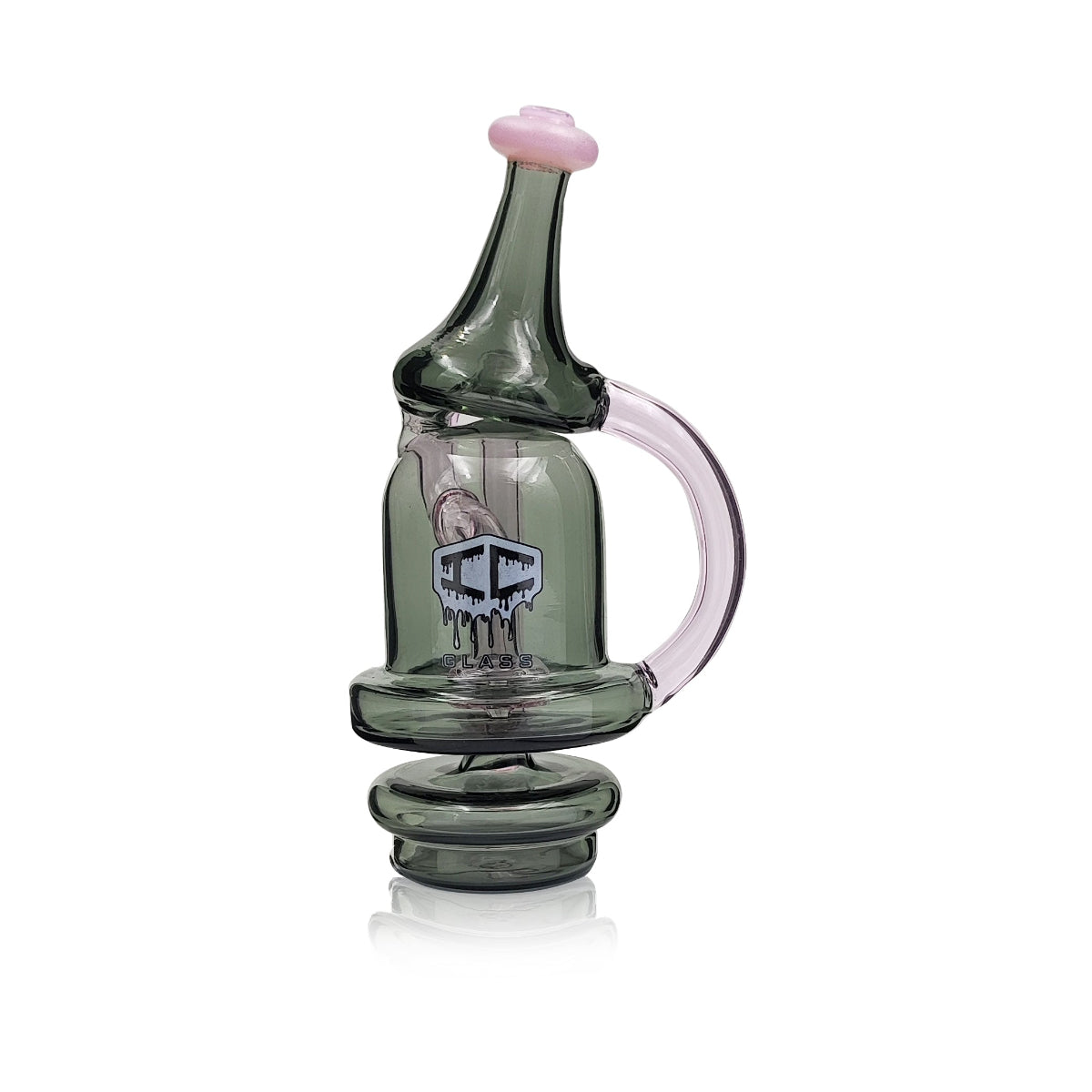 IC GLASS Puffco Attachment with Disc Perc  in grey