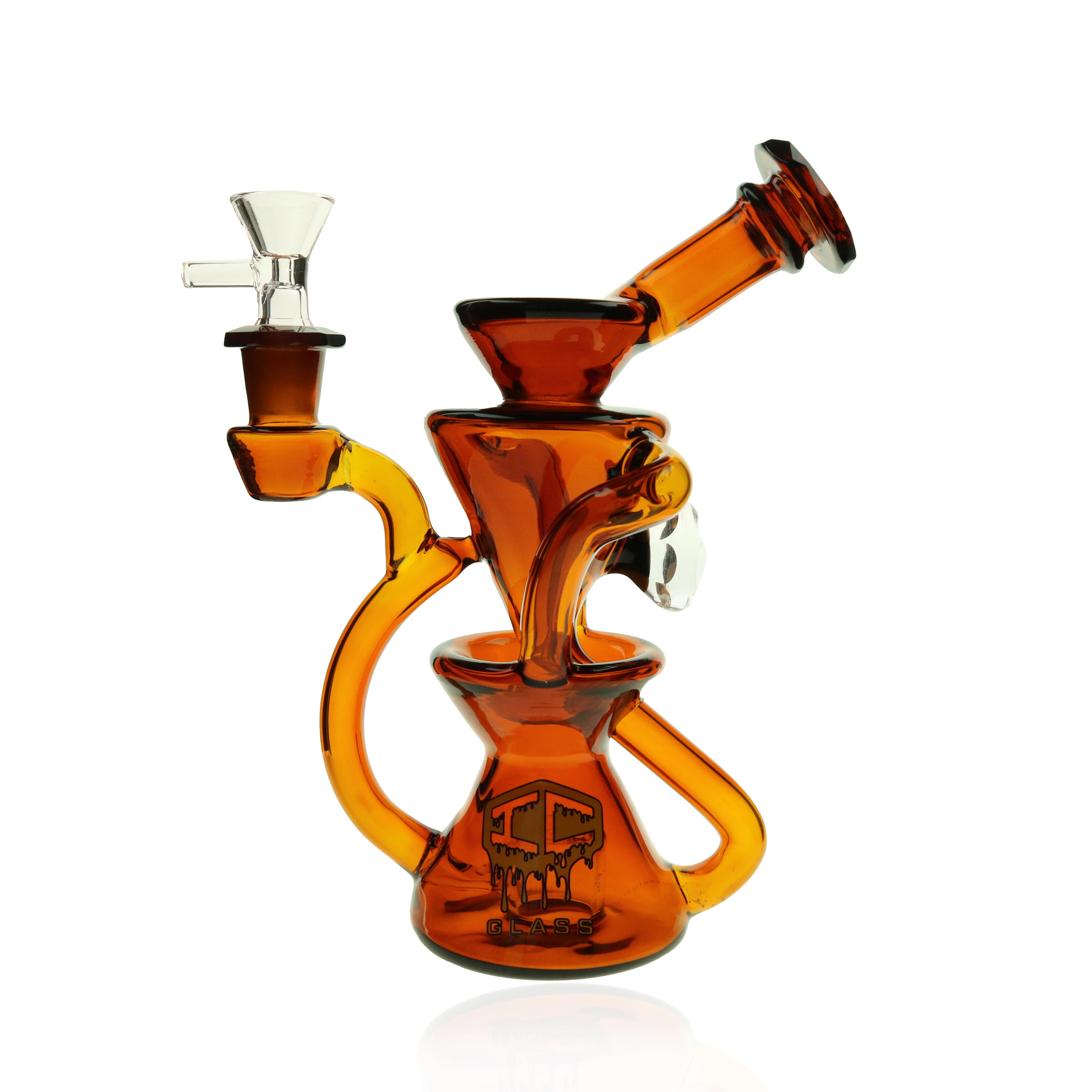 IC GLASS Recycler with Dichroic Diamond water pipe for smooth, stylish smoking experience – wholesale premium glass in California.